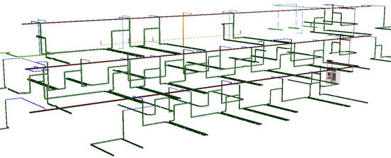 Рис. 9. Project StudioCS СКС. 3D-вид системы по всему объекту